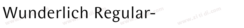 Wunderlich Regular字体转换